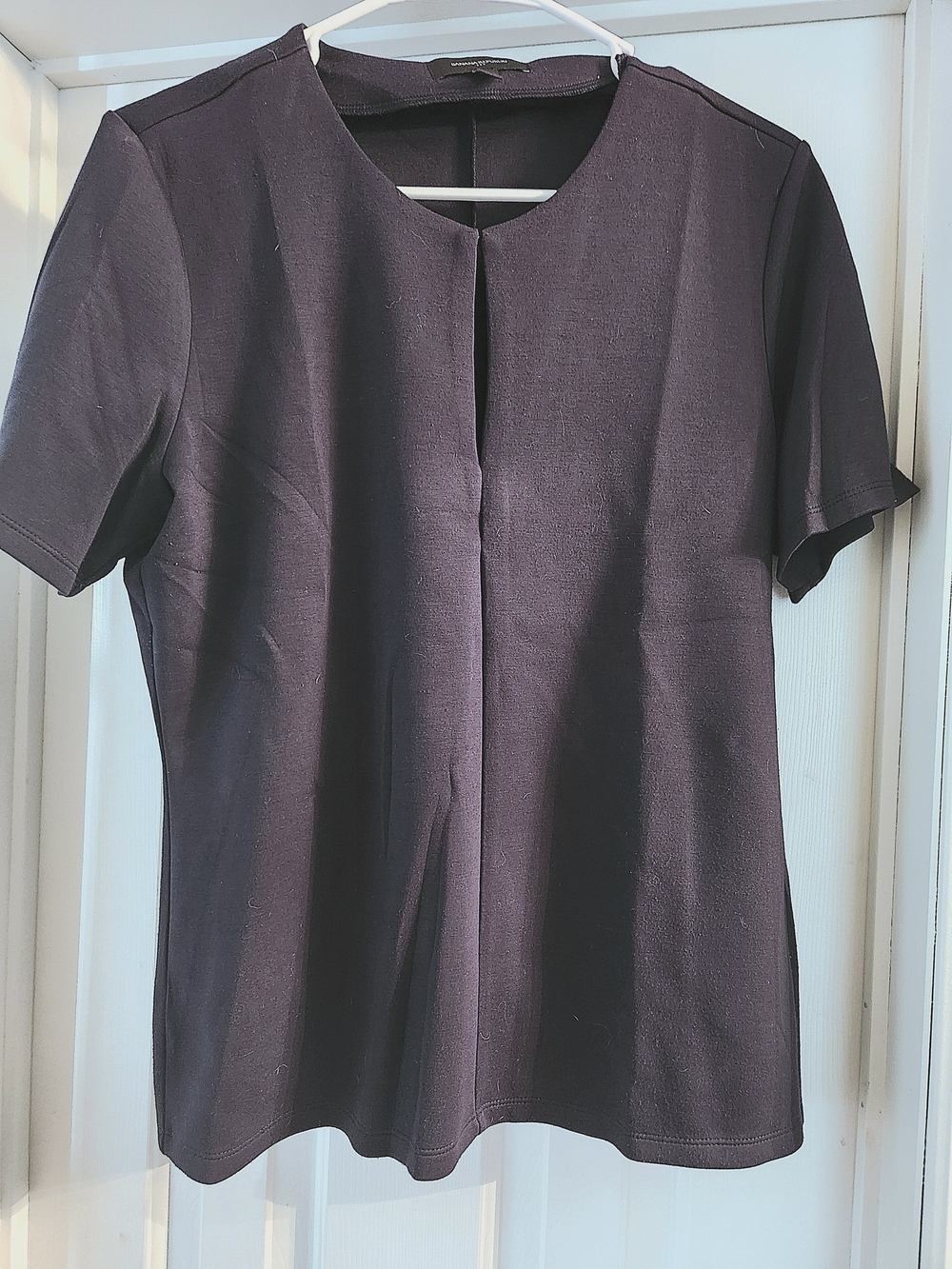 Banana Republic Short-Sleeve Crewneck Top in Deep Navy